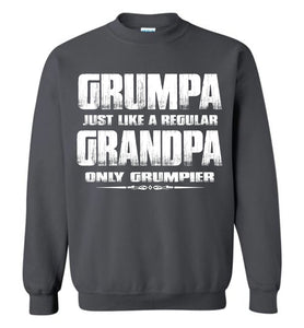 Grumpa Funny Grandpa Sweatshirt | Grandpa Gag Gifts charcoal