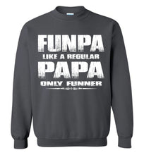 Load image into Gallery viewer, Funpa Funny Papa Sweatshirt charcoal