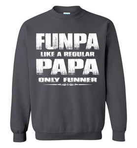 Funpa Funny Papa Sweatshirt charcoal