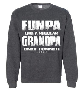 Funpa Funny Grandpa Sweatshirt dark heather