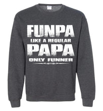Load image into Gallery viewer, Funpa Funny Papa Sweatshirt dark heather