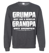 Load image into Gallery viewer, Grumpa Funny Grandpa Sweatshirt | Grandpa Gag Gifts dark heather