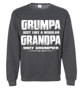 Grumpa Funny Grandpa Sweatshirt | Grandpa Gag Gifts dark heather