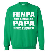 Load image into Gallery viewer, Funpa Funny Papa Sweatshirt green