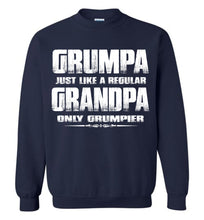 Load image into Gallery viewer, Grumpa Funny Grandpa Sweatshirt | Grandpa Gag Gifts navy