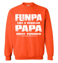 Load image into Gallery viewer, Funpa Funny Papa Sweatshirt orange