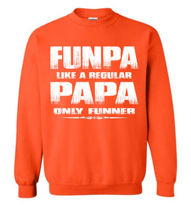 Funpa Funny Papa Sweatshirt orange