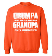 Load image into Gallery viewer, Grumpa Funny Grandpa Sweatshirt | Grandpa Gag Gifts orange