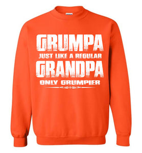 Grumpa Funny Grandpa Sweatshirt | Grandpa Gag Gifts orange