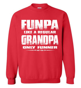 Funpa Funny Grandpa Sweatshirt red
