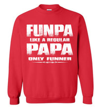 Load image into Gallery viewer, Funpa Funny Papa Sweatshirt red