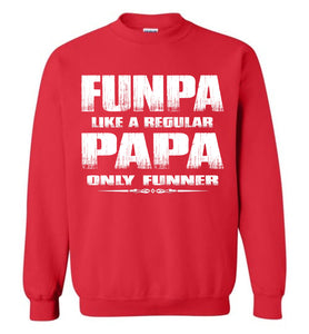 Funpa Funny Papa Sweatshirt red