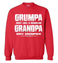 Load image into Gallery viewer, Grumpa Funny Grandpa Sweatshirt | Grandpa Gag Gifts red