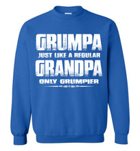Load image into Gallery viewer, Grumpa Funny Grandpa Sweatshirt | Grandpa Gag Gifts royal