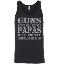 Load image into Gallery viewer, Guns Don&#39;t Kill People Papas With Pretty Granddaughters Do Funny Papa Tank black