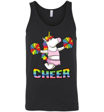 Load image into Gallery viewer, Unicorn Cheer Tank Tops Unisex Tank Black