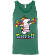 Load image into Gallery viewer, Unicorn Cheer Tank Tops Unisex Tank Kelly Green