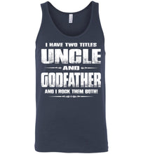 Load image into Gallery viewer, Uncle Godfather Uncle Tank Top navy