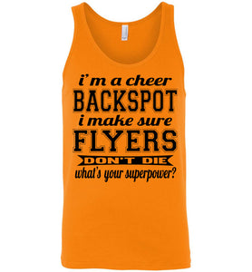 I'm A Cheer Backspot Funny Cheer Backspot Tank Top unisex orange