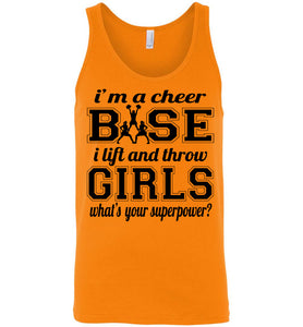 I'm A Cheer Base Funny Cheer Base Tank Top unisex orange