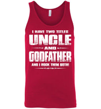 Load image into Gallery viewer, Uncle Godfather Uncle Tank Top red