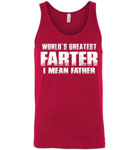 World's Greatest Farter I Mean Father Tank Top red