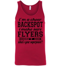 Load image into Gallery viewer, I&#39;m A Cheer Backspot Funny Cheer Backspot Tank Top unisex red