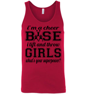 I'm A Cheer Base Funny Cheer Base Tank Top unisex red