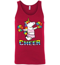 Load image into Gallery viewer, Unicorn Cheer Tank Tops Unisex Tank Red