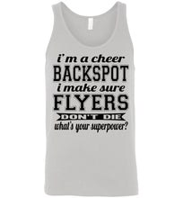 Load image into Gallery viewer, I&#39;m A Cheer Backspot Funny Cheer Backspot Tank Top unisex white