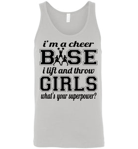 I'm A Cheer Base Funny Cheer Base Tank Top unisex warm gray