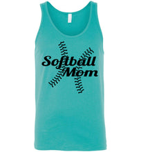 Load image into Gallery viewer, Softball Mom Tank Tops teal