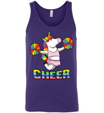 Load image into Gallery viewer, Unicorn Cheer Tank Tops Unisex Tank Purple