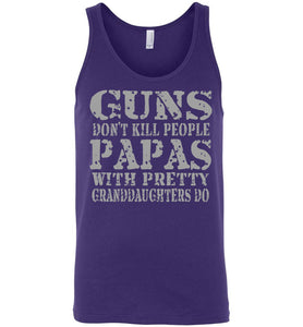 Guns Don't Kill People Papas With Pretty Granddaughters Do Funny Papa Tank purple