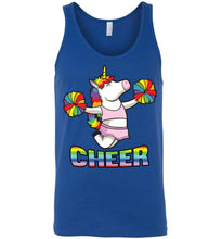 Load image into Gallery viewer, Unicorn Cheer Tank Tops Unisex Tank Royal
