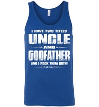 Load image into Gallery viewer, Uncle Godfather Uncle Tank Top royal
