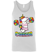 Load image into Gallery viewer, Unicorn Cheer Tank Tops Unisex Tank White
