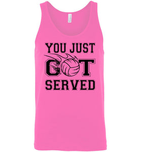 You Just Got Served Volleyball Tank Top unisex pink