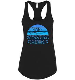 Swim Mom Male Swimmer Swim Mom Tank Top racerback black