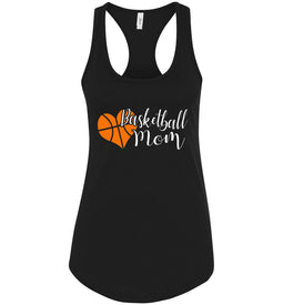 Basketball Mom Tank Top racerback black