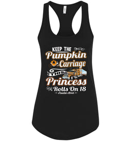 This Princess Rolls On 18 Lady Trucker Tank Top black
