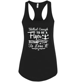 Crazy Enough To Love It! Tank Top Cheer Flyer Shirt black