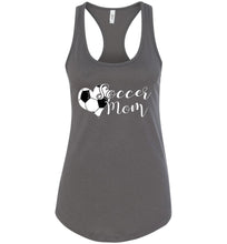Load image into Gallery viewer, Soccer Mom Tank Top racerback  charcoal