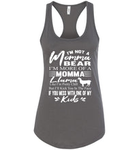Load image into Gallery viewer, Momma Llama Shirt | Funny Mom Tanks | Momma Bear Tank Top racerback gray