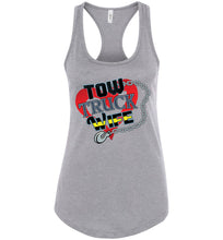 Load image into Gallery viewer, Tow Truck Wife Tank Top racerback gray