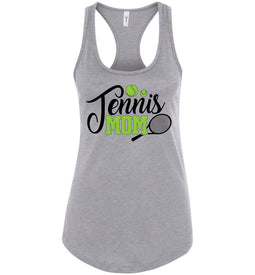 Tennis Mom Tank Top | Tennis Mom Gifts racerback gray