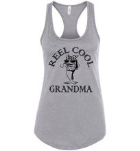 Load image into Gallery viewer, Reel Cool Grandma Fishing Tank Top raceback gray
