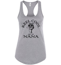 Load image into Gallery viewer, Reel Cool Nana Fishing Tank Top racerback gray