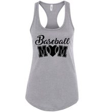 Load image into Gallery viewer, Baseball Mom Tank Top racerback gray