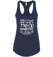 Load image into Gallery viewer, Crazy Enough To Love It! Tank Top Cheer Flyer Shirt navy